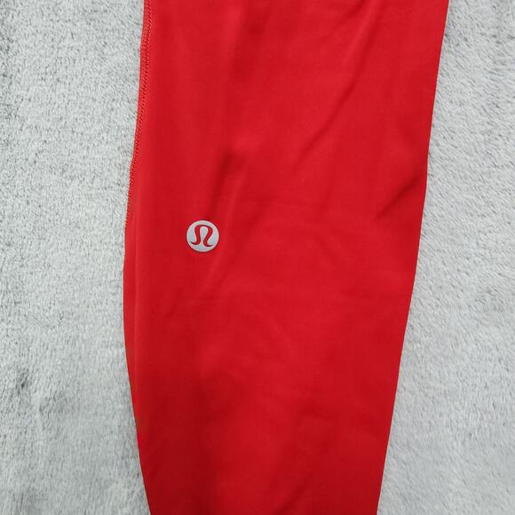 Lululemon Leggings Womens 4 Dark Red Base Pace High-Rise Crop 23" Workout Yoga - Picture 4 of 10
